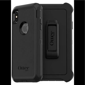 OtterBox Defender iPhone XS Max Rugged case with belt clip holster Black New